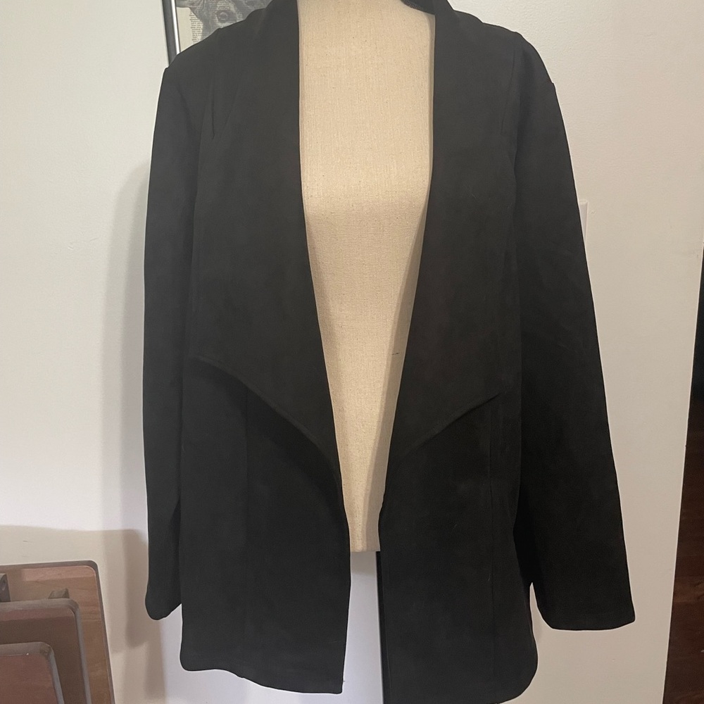 NWT Agnes Orinda blazer. Sz 3X suede feel.